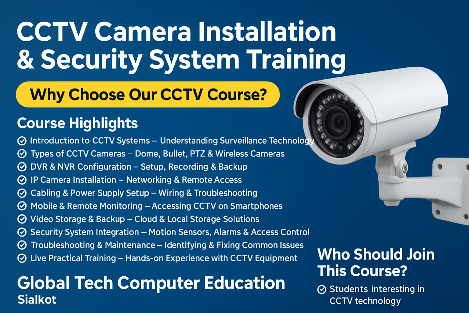 CCTV Camera Installation & Security System Course - Learn with Experts